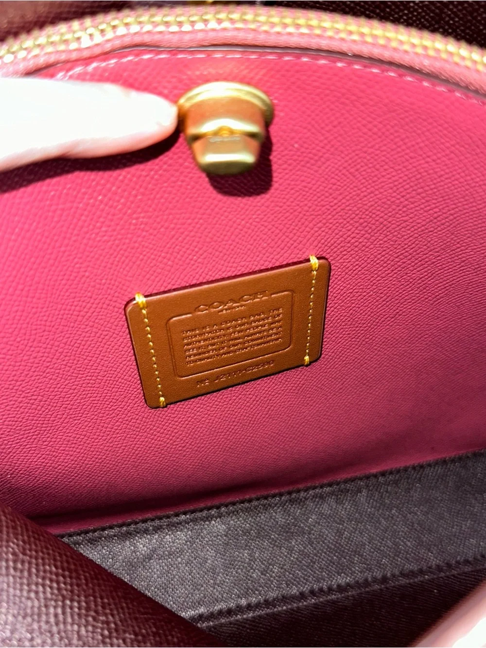 Coach Women's Willow Brass/Candy Pink Multi Colorblock Shoulder Bag (C2590)- New